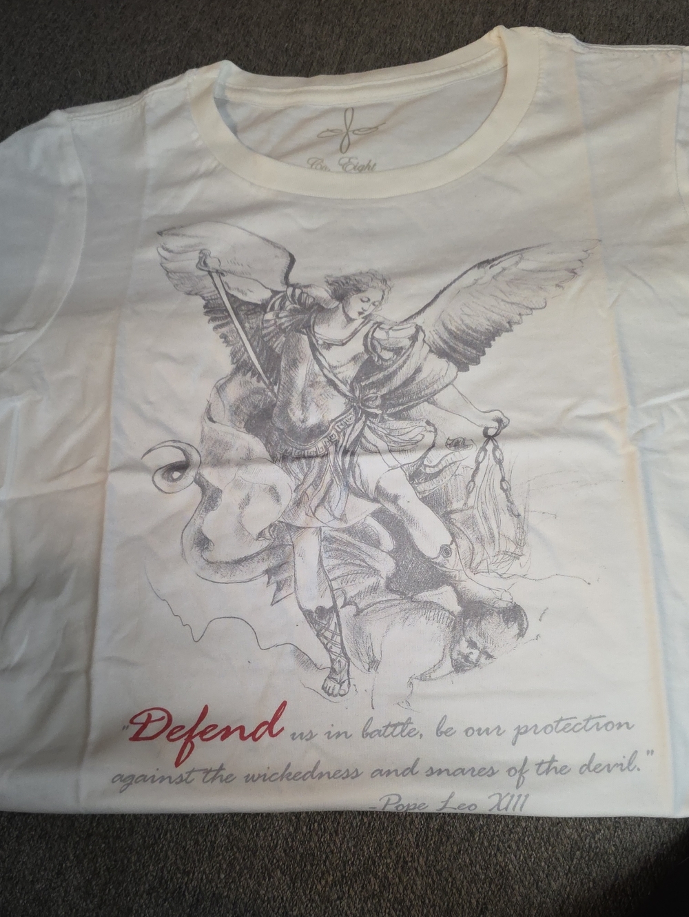 WOMENS White Graphic Angel Print Tee Size SMALL & XL